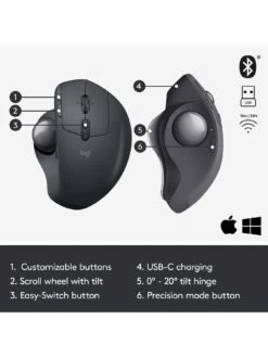 Logitech MX Ergo Wireless Trackball Mouse -Digital Station MDJ66 SQ5 0000000099 N A SLd1