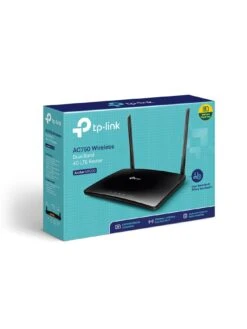 TP-Link TP Link AC750 Dual-Band Wi-Fi 4G LTE Router, Archer MR200 -Digital Station MXJ4A SQ7 0000000004 BLACK SLd3