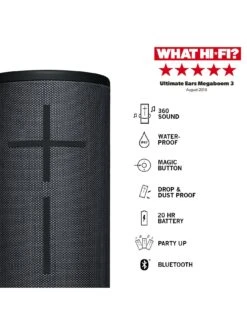 Ultimate Ears MEGABOOM 3 Bluetooth Speaker - Night Black -Digital Station N4EYW SQ6 0000000088 NO COLOR SLd2