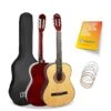 3rd Avenue Full Size 4/4 Classical Guitar Beginner Bundle - 6 Months FREE Lessons - Natural