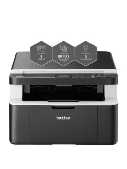 Brother DCP-1612W All In Box Bundle - Compact, Wireless, Mono Laser A4 Printer/Scanner/Copier, With 3-Year Warranty, Up To 3 Years' Worth Of Printing