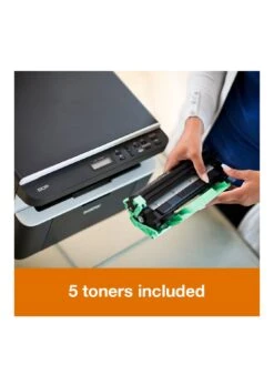 Brother DCP-1612W All In Box Bundle - Compact, Wireless, Mono Laser A4 Printer/Scanner/Copier, With 3-Year Warranty, Up To 3 Years' Worth Of Printing -Digital Station NEMJL SQ3 0000000013 WHITE SLa