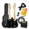 3rd Avenue Junior Electric Guitar Pack - Black With Free Online Music Lessons