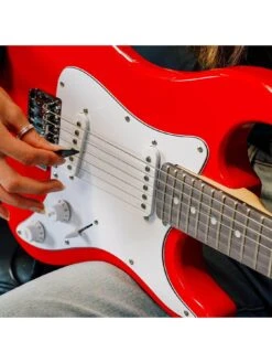Rocket 3/4 Size Electric Guitar Ultimate Kit With 10W Amp - 6 Months FREE Lessons - Red -Digital Station NTC4H SQ6 0000000017 RED SLd1