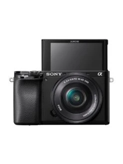 Sony Alpha ILCE6100LB.CEC Mirrorless APS-C Camera With 0.02-sec AF -Digital Station PMRL9 SQ5 0000000004 BLACK SLd1