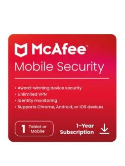 McAfee Mobile Security Plus - Android Or IOS - 1 Year Subscription (digital Download)