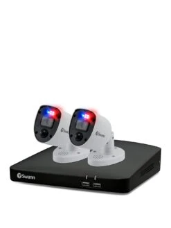 Swann Smart Security CCTV System: 4 Chl 4K 1TB HDD DVR, 2 X PRO 4K Enforcer Camera. Works With Alexa, Google Assistant & Swann Security - SWDVK-456802RL-EU