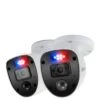 Swann Smart Security 1080p Enforcer LED Flashing Light Bullet Style Add On Analogue CCTV Camera (Twin Pack) - SWPRO-1080SLPK2-EU