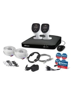 Swann Smart Security CCTV System: 4 Chl 1080p 1TB HDD DVR, 2 X PRO Enforcer Cameras. Works With Alexa, Google Assistant & Swann Security - SWDVK-446802SL-EU -Digital Station QQ3PE SQ4 0000000088 NO COLOR SLd
