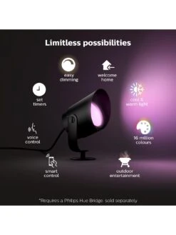 Philips Hue Hue Lily White And Colour Ambiance Outdoor Smart Spotlight Base Kit And XL Extension 9 Philips Hue Hue Lily White And Colour Ambiance Outdoor Smart Spotlight Base Kit And XL Extension -Digital Station QR7UF SQ3 0000000004 BLACK SLd1