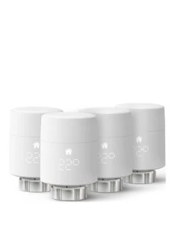 Tado Add-on - Smart Radiator Thermostat, Quattro Pack (vertical Mounting)