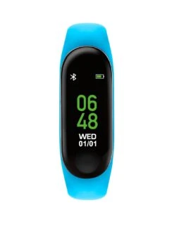 Tikkers Activity Tracker Digital Dial Bright Blue Silicone Strap Kids Watch
