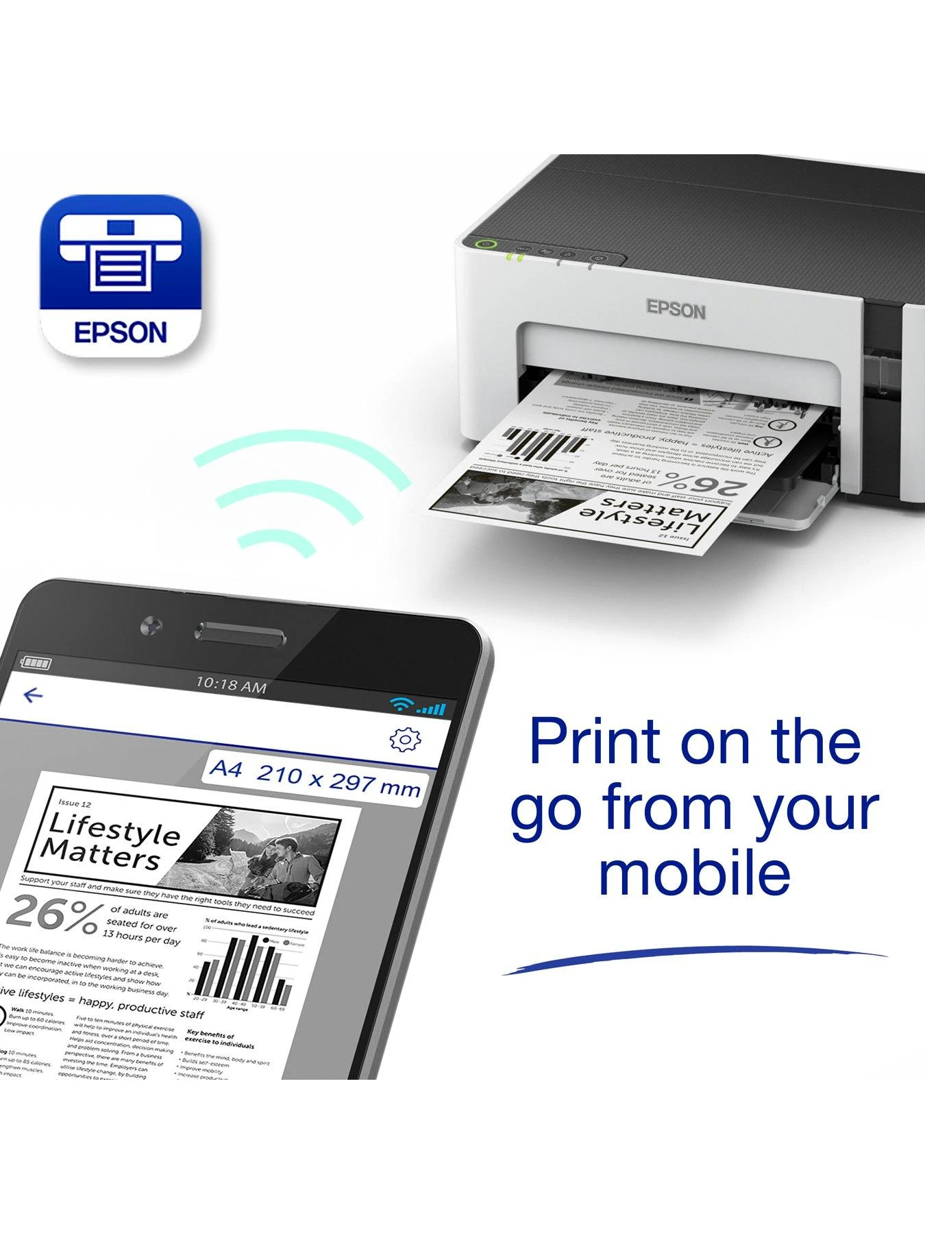 Epson® Epson EcoTank ET-M1120 Printer 4 Epson® Epson EcoTank ET-M1120 Printer - Image 4