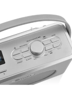 Swan Retro DAB Bluetooth Radio - Grey -Digital Station RFLLD SQ4 0000000005 GREY SLd