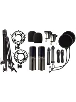STRMD USB Podcast Super Kit, Two USB Cardioid Microphones, Shock Mounts, Scissor Stands & Pop Filters -Digital Station RLDHQ SQ6 0000000088 NO COLOR SLd4