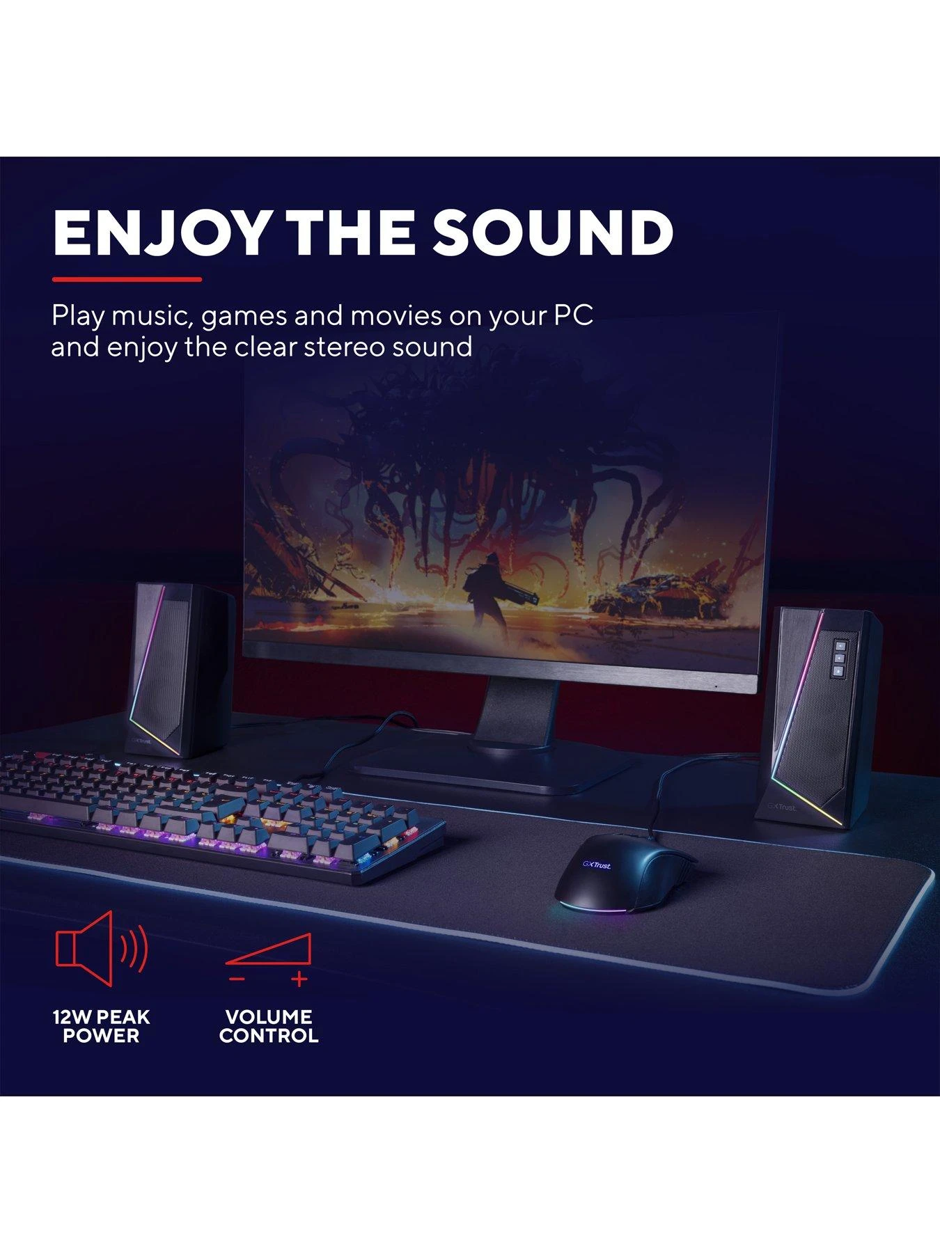 Trust GXT609 ZOXA RGB LED Illuminated Speaker Set 4 Trust GXT609 ZOXA RGB LED Illuminated Speaker Set - Image 4