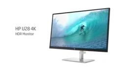 HP U28 4K 28in Monitor - 4K UHD, HDR. Factory Calibrated Colour, USB-C Docking, 65W Charging -Digital Station RLYKW SQ8 0000000035 SILVER DVvL