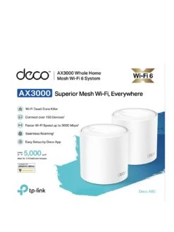 TP-Link TP Link Deco X60 (2-Pack) AX3000 Wi-Fi 6 Whole Home Wi-Fi -Digital Station RNE4T SQ3 0000000088 NO COLOR SLa