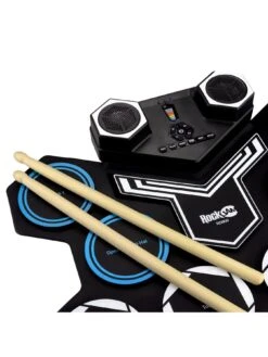 RockJam Rechargeable Bluetooth Roll Up Drum Kit With Inbuilt Speakers & Drumsticks -Digital Station T7RLT SQ5 0000000099 N A SLd3