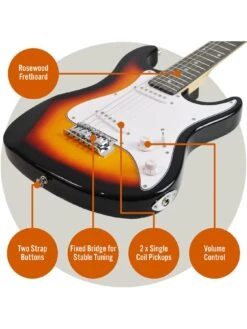 3rd Avenue 3/4 Size Electric Guitar Ultimate Kit With 10W Amp - 6 Months FREE Lessons - Sunburst -Digital Station TATLA SQ4 0000000099 N A SLd2