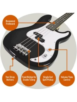 3rd Avenue Full Size Bass Guitar Ultimate Kit With 15W Amp - 6 Months FREE Lessons - Black 9 3rd Avenue Full Size Bass Guitar Ultimate Kit With 15W Amp - 6 Months FREE Lessons - Black -Digital Station TATLC SQ4 0000000099 N A SLd2
