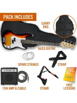 3rd Avenue Bass Guitar Pack - Sunburst -Digital Station TATLD SQ3 0000000099 N A SLd1