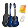 3rd Avenue 1/4 Size Kids Classical Guitar Beginner Bundle - 6 Months FREE Lessons - Blueburst