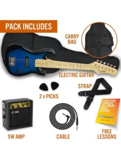 3rd Avenue Junior Electric Guitar Pack - Blueburst -Digital Station TATLV SQ3 0000000099 N A SLd1
