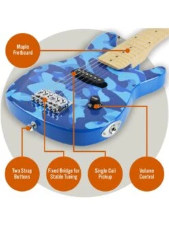 3rd Avenue Junior Electric Guitar Pack - Blue Camo -Digital Station TATLW SQ4 0000000099 N A SLd2