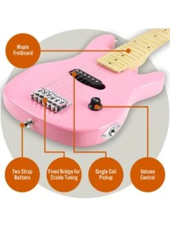 3rd Avenue Junior Electric Guitar Pack - Pink -Digital Station TATLX SQ4 0000000099 N A SLd2