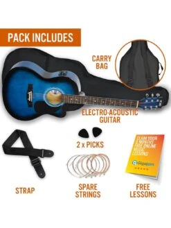 3rd Avenue Cutaway Electro Acoustic Guitar Pack - Blueburst -Digital Station TATMF SQ3 0000000099 N A SLd1