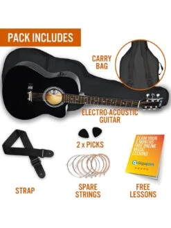 3rd Avenue Cutaway Electro Acoustic Guitar Pack - Black -Digital Station TATMG SQ3 0000000099 N A SLd1