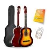 3rd Avenue Full Size 4/4 Classical Guitar Beginner Bundle - 6 Months FREE Lessons - Sunburst