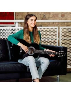 3rd Avenue 3/4 Size Kids Classical Guitar Beginner Bundle - 6 Months FREE Lessons - Black -Digital Station TATML SQ5 0000000099 N A SLd3