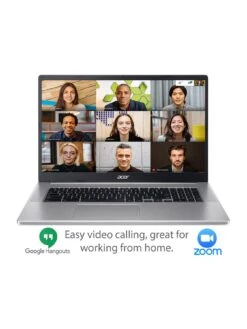 Acer Chromebook 317 CB317-1H - 17.3in FHD IPS, Intel Pentium, 4GB RAM, 128GB Storage -Digital Station TEG4W SQ4 0000000035 SILVER SLd