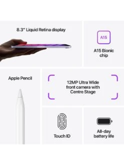 Apple IPad Mini (6th Gen, 2021) 64Gb, Wi-Fi - Purple -Digital Station TNKKD SQ6 0000000039 PURPLE SLd2