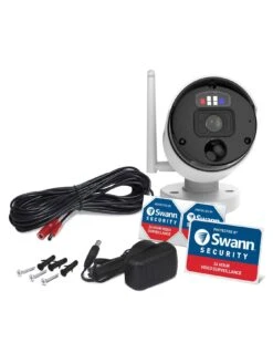 Swann Smart Security 4K Enforcer Wi-Fi NVR CCTV Camera With Controllable Red & Blue Flashing Lights, Spotlights & Sirens - SWNVW-800CAM -Digital Station TPPJD SQ5 0000000088 NO COLOR SLd1