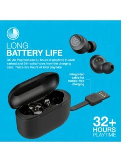JLab Go Air Pop True Wireless Signature Earbuds -Digital Station TUUV9 SQ4 0000000004 BLACK SLd1