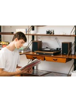 Lenco LS-100 Turntable And Hi Fi Speakers -Digital Station UAFXT SQ7 0000000004 BLACK SLd3