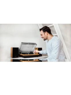 Lenco LS-300 Black Turntable And Hi Fi Speakers -Digital Station UAFXU SQ7 0000000004 BLACK SLd3