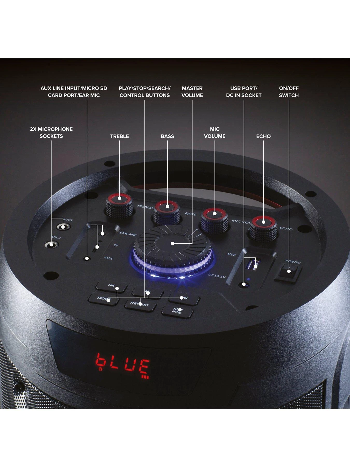 Daewoo 100W Bluetooth Barrel Speaker 5 Daewoo 100W Bluetooth Barrel Speaker - Image 5