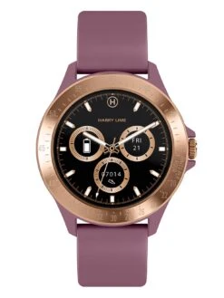 Harry Lime Fashion Smart Watch In Berry With Rose Gold Colour Bezel -Digital Station UFJ7R SQ3 0000000151 BURGUNDY MDd