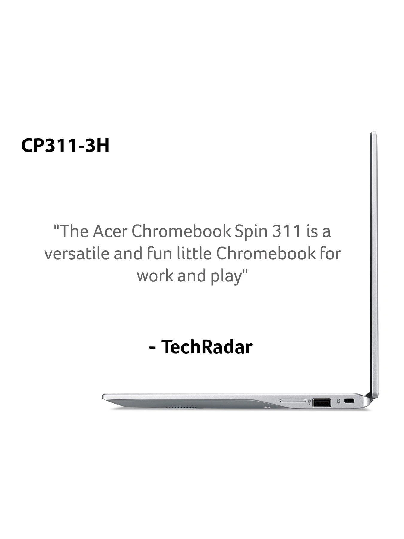 Acer Chromebook Spin 311 2-in-1 Laptop - 11.6in HD IPS, Mediatek, 4GB RAM, 64GB Storage 5 Acer Chromebook Spin 311 2-in-1 Laptop - 11.6in HD IPS, Mediatek, 4GB RAM, 64GB Storage - Image 5