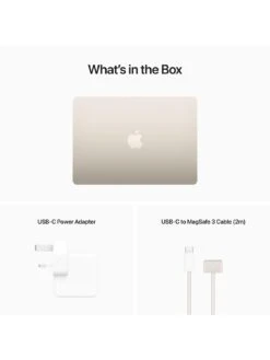 Apple MacBook Air (M2, 2022) 13.6 Inch with 8-Core CPU And 8-Core GPU, 256GB SSD - Starlight -Digital Station UQR7X SQ7 0000016239 STARLIGHT SLd3