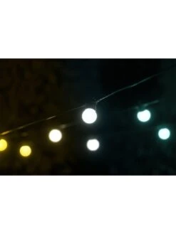 Twinkly Festoon Lights, 20 AWW G45 Bulbs, 0,5 Meter Distance Starter Kit, BT+WiFi, Gen II, IP44 -Digital Station URWFA SQ7 0000000004 BLACK SLd3