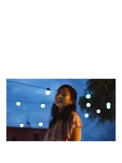 Twinkly Festoon Lights, 40 AWW G45 Bulbs, 0,5 Meter Distance Extension Kit, BT+WiFi, Gen II, IP44 -Digital Station URWFB SQ3 0000000004 BLACK SLa