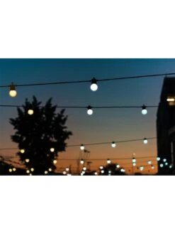 Twinkly Festoon Lights, 40 AWW G45 Bulbs, 0,5 Meter Distance Extension Kit, BT+WiFi, Gen II, IP44 -Digital Station URWFB SQ6 0000000004 BLACK SLd2