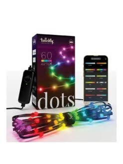 Twinkly 60L RGB Dots Light, 3 Meter Long, Black Cable, BT+WiFi, Gen II, IP20, USB Powered (In Car Use!) -Digital Station URWFD SQ2 0000000004 BLACK SLb