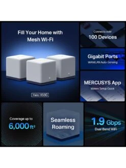 TP-Link TP Link Mercusys Halo H50G (3-Pack) 12 TP-Link TP Link Mercusys Halo H50G (3-Pack) -Digital Station UTYFP SQ5 0000000099 N A SLd1