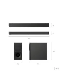 Sony 2.1ch HT-SD40 Soundbar With Powerful Wireless Subwoofer And X-Balanced Speaker Technology -Digital Station UUT7S SQ7 0000000004 BLACK SLd3
